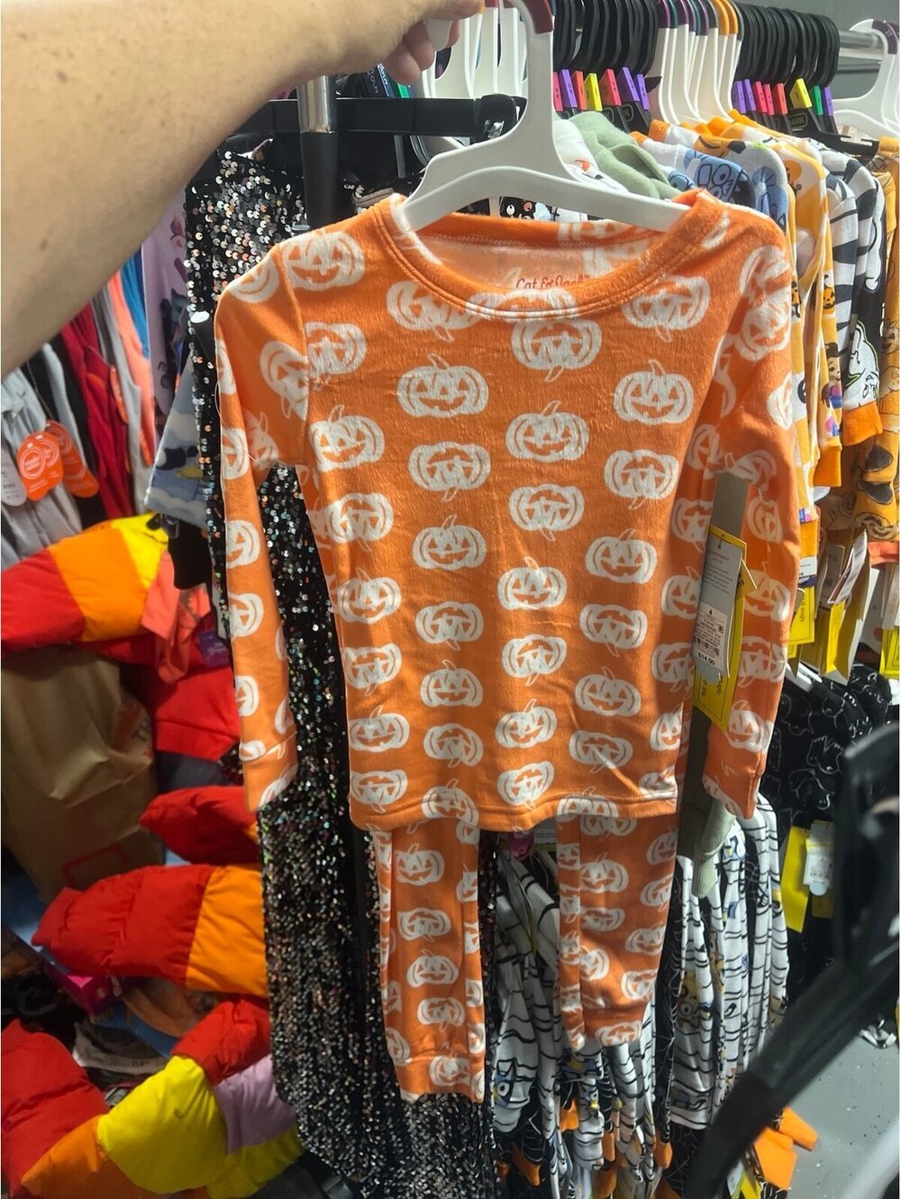 Kids Halloween stretch velour pajamas size XS 4/5